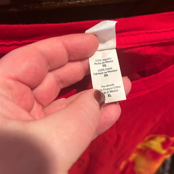 A christmas story leg lamp fragile womens red cotton tshirt top holiday xl - Picture 4 of 6